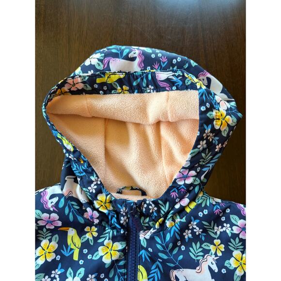 Carter's Lightweight Floral Unicorn Jacket Size 3T - Picture 2 of 6